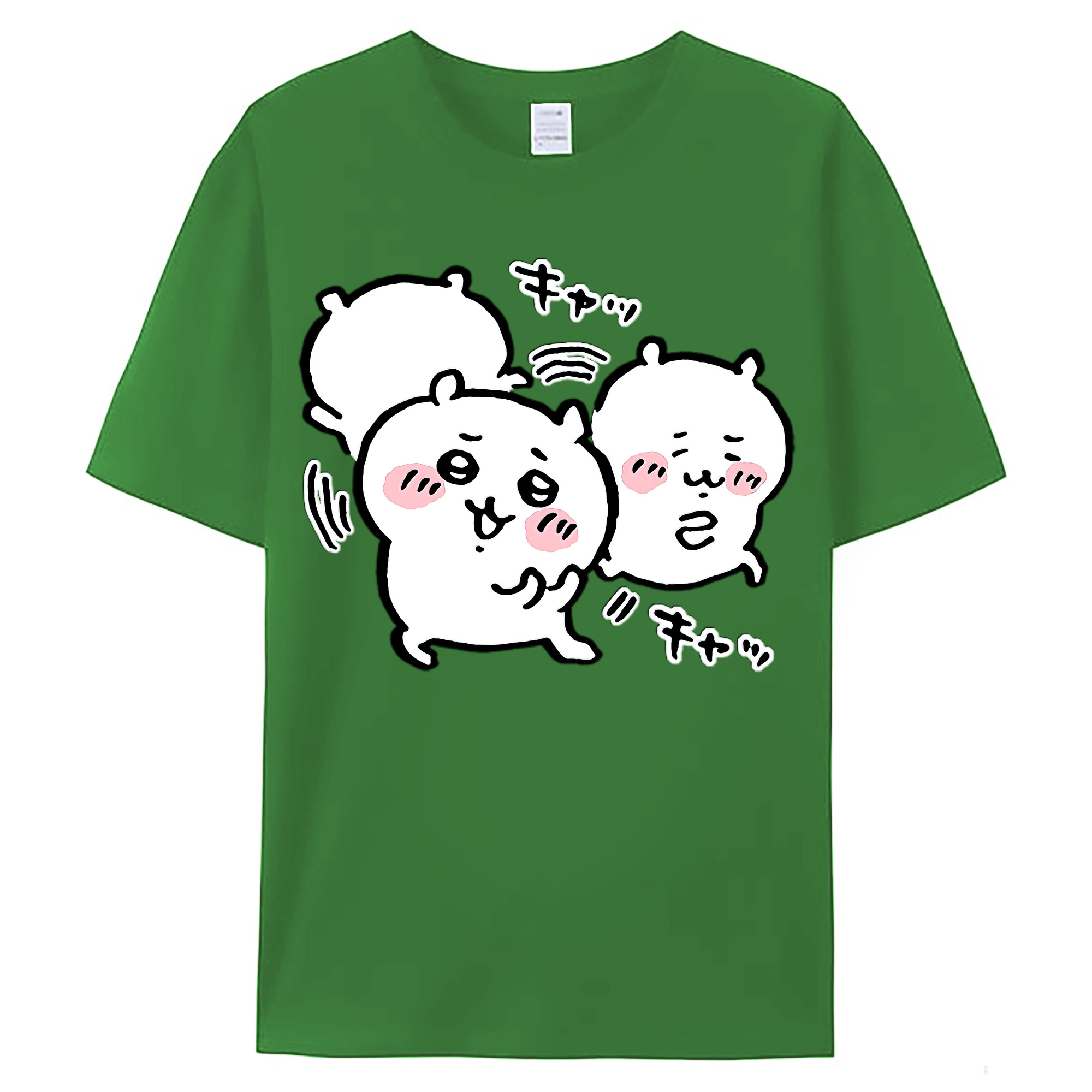 （画像用） ちいかわ ちいかわ Chii-kawa chiikawa レディースカジュアルプリントTシャツ（綿100％）